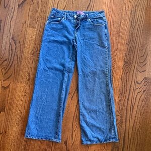 Edikted Blue Straight Leg baggy Jeans